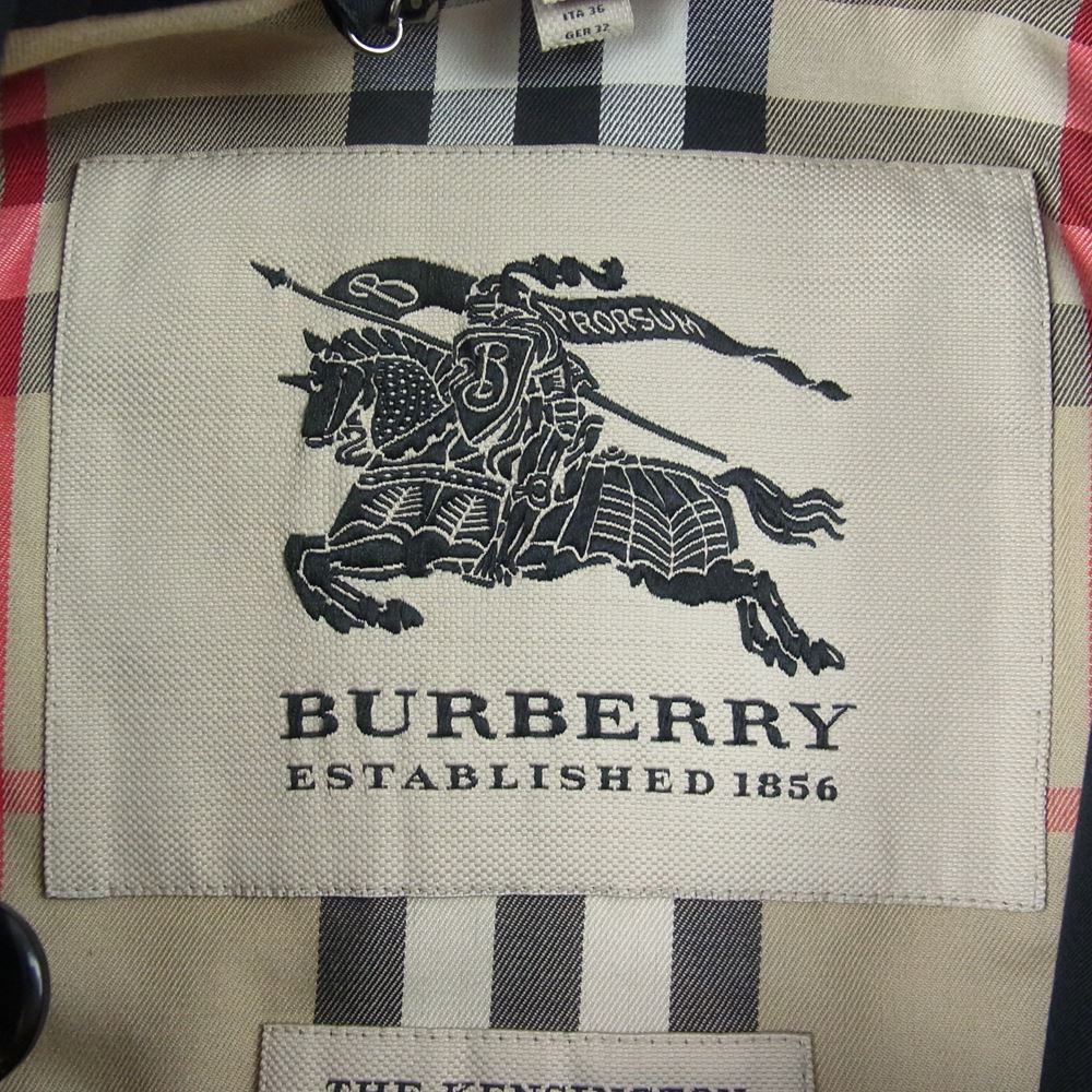 BURBERRY バーバリー 39004561003 THE KENSINGTON LONG ケンジントン ロング トレンチコート ブラック ブラック系 UK4【極上美品】【中古】
