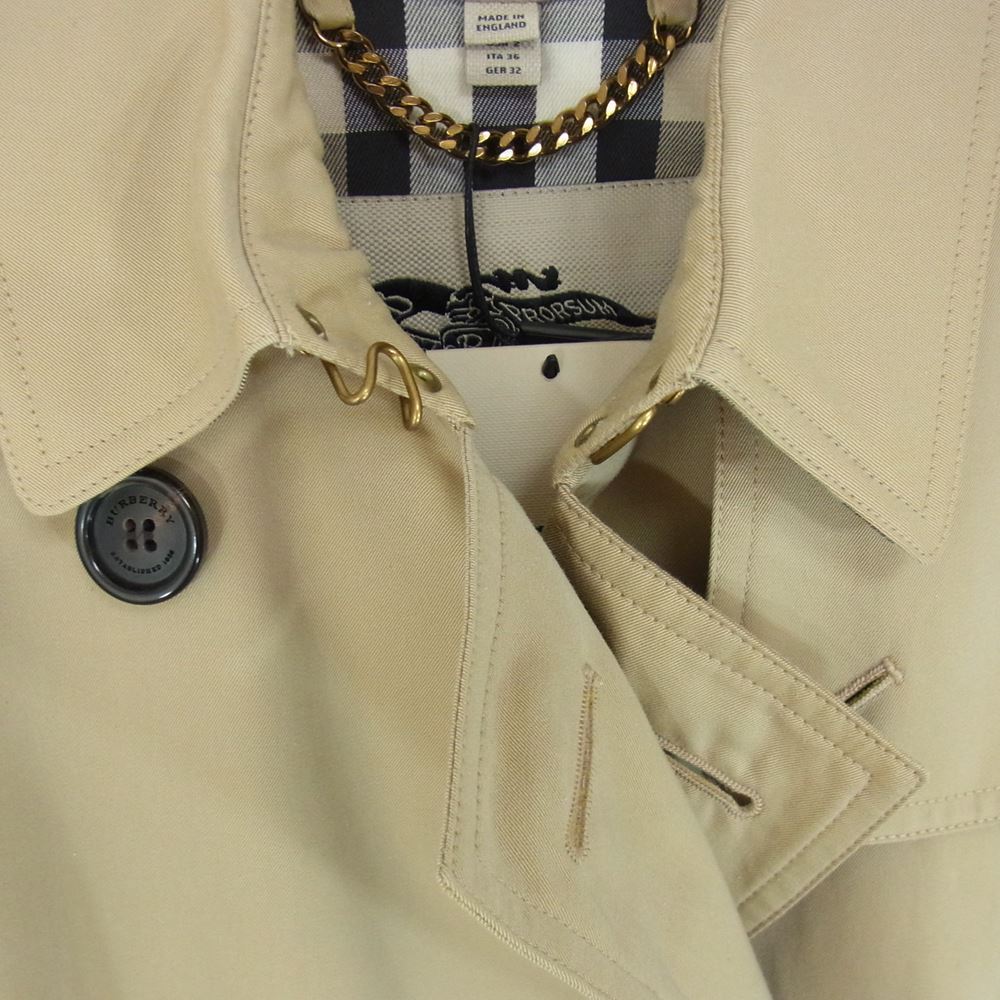 BURBERRY バーバリー 3900458-1003 THE KENSINGTON LONG ケンジントン ロング トレンチコート ベージュ系 UK 4【美品】【中古】