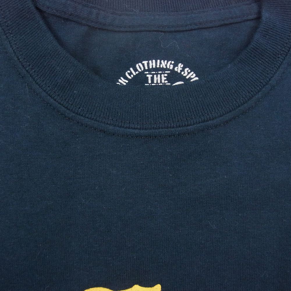 TENDERLOIN テンダーロイン ロゴプリント 半袖 TEE Tシャツ ネイビー系 S【中古】