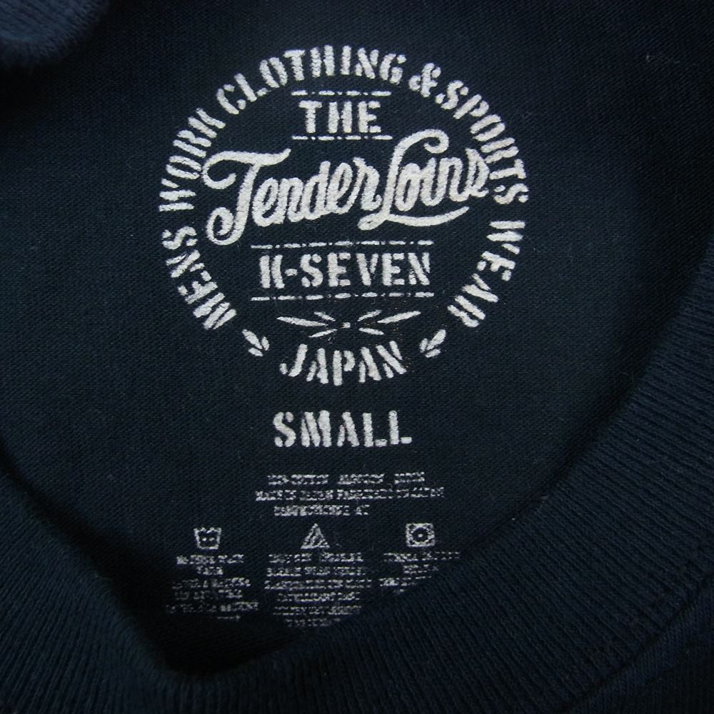 TENDERLOIN テンダーロイン ロゴプリント 半袖 TEE Tシャツ ネイビー系 S【中古】