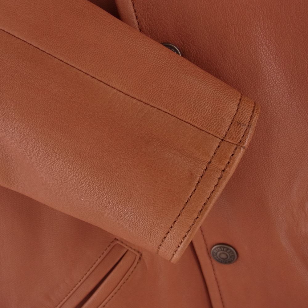 HYSTERIC GLAMOUR ヒステリックグラマー 02173LB04 ゴートレザー リメイク コーチ JK ジャケット 赤茶系 S【中古】