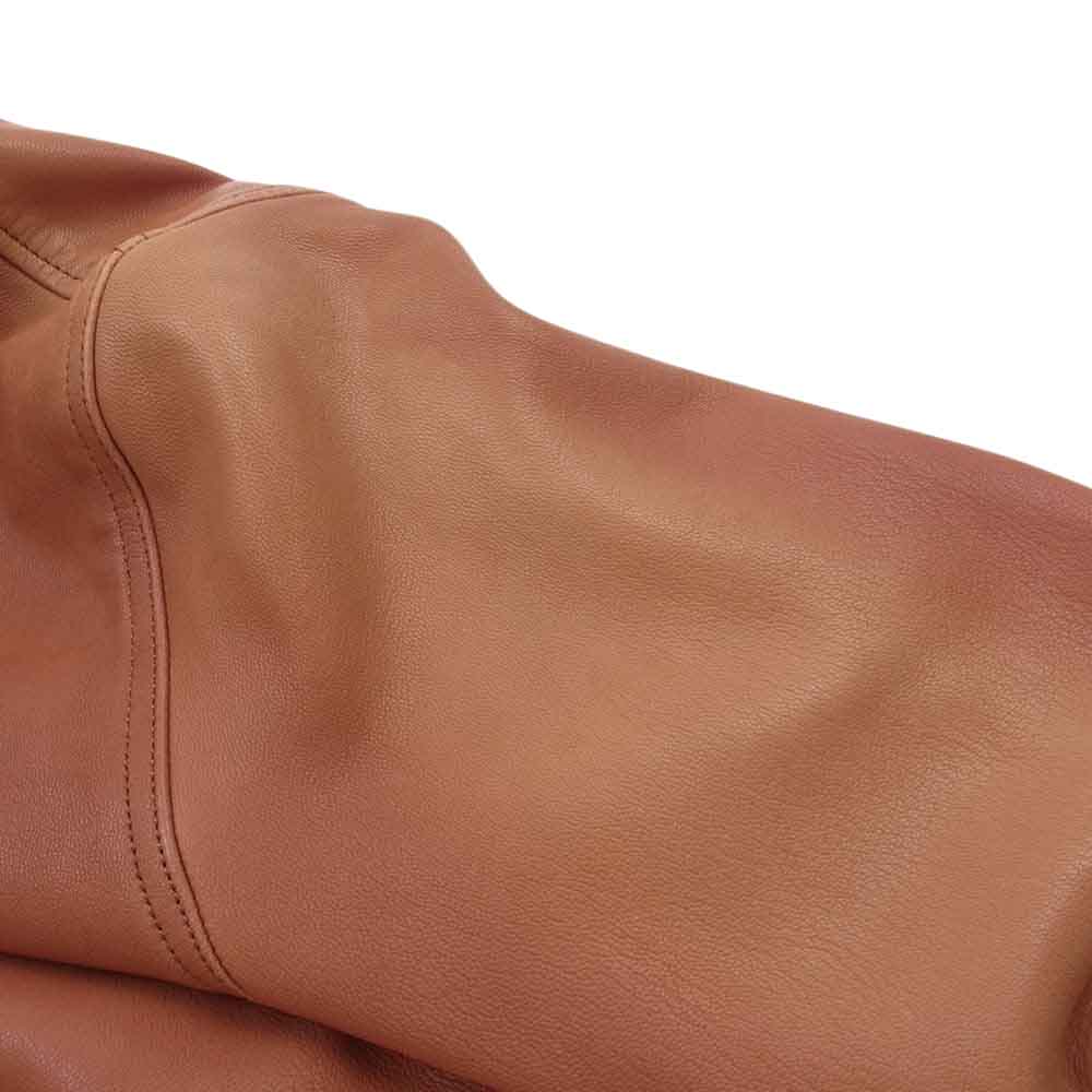 HYSTERIC GLAMOUR ヒステリックグラマー 02173LB04 ゴートレザー リメイク コーチ JK ジャケット 赤茶系 S【中古】