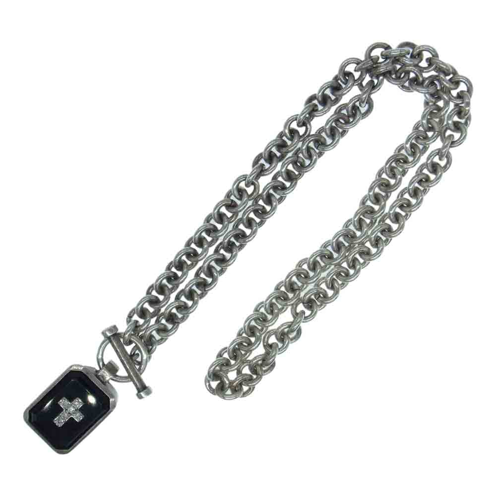 Justin Davis ジャスティンデイビス SNJ115 EMINEM エミネム オニキス ダイヤ シルバー ネックレス シルバー系【中古】