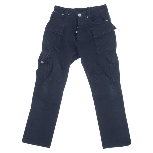 CHROME HEARTS クロムハーツ（原本無） FATIGUE ファティーグ カーゴ パンツ アーチロゴボタン ブラック系 28【中古】