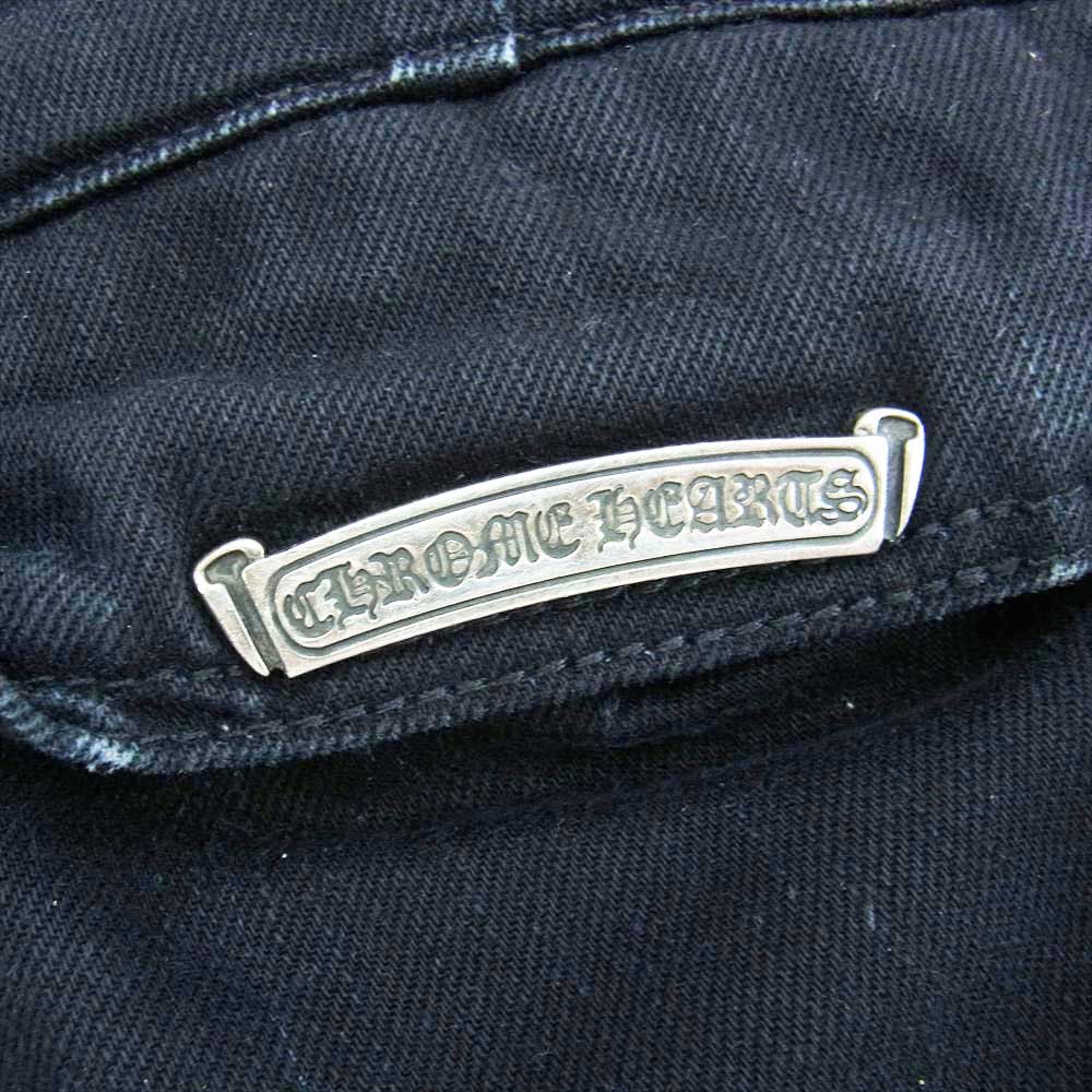 CHROME HEARTS クロムハーツ（原本無） FATIGUE ファティーグ カーゴ パンツ アーチロゴボタン ブラック系 28【中古】