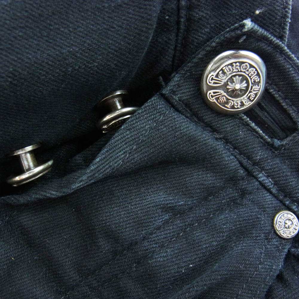 CHROME HEARTS クロムハーツ（原本無） FATIGUE ファティーグ カーゴ パンツ アーチロゴボタン ブラック系 28【中古】