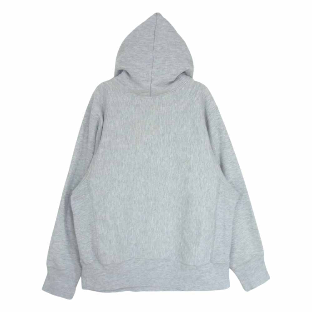 Champion チャンピオン 80s リバースウィーブ カレッジプリント スウェット パーカー 金ハトメ グレー系 S【中古】