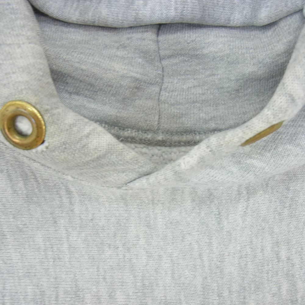 Champion チャンピオン 80s リバースウィーブ カレッジプリント スウェット パーカー 金ハトメ グレー系 S【中古】