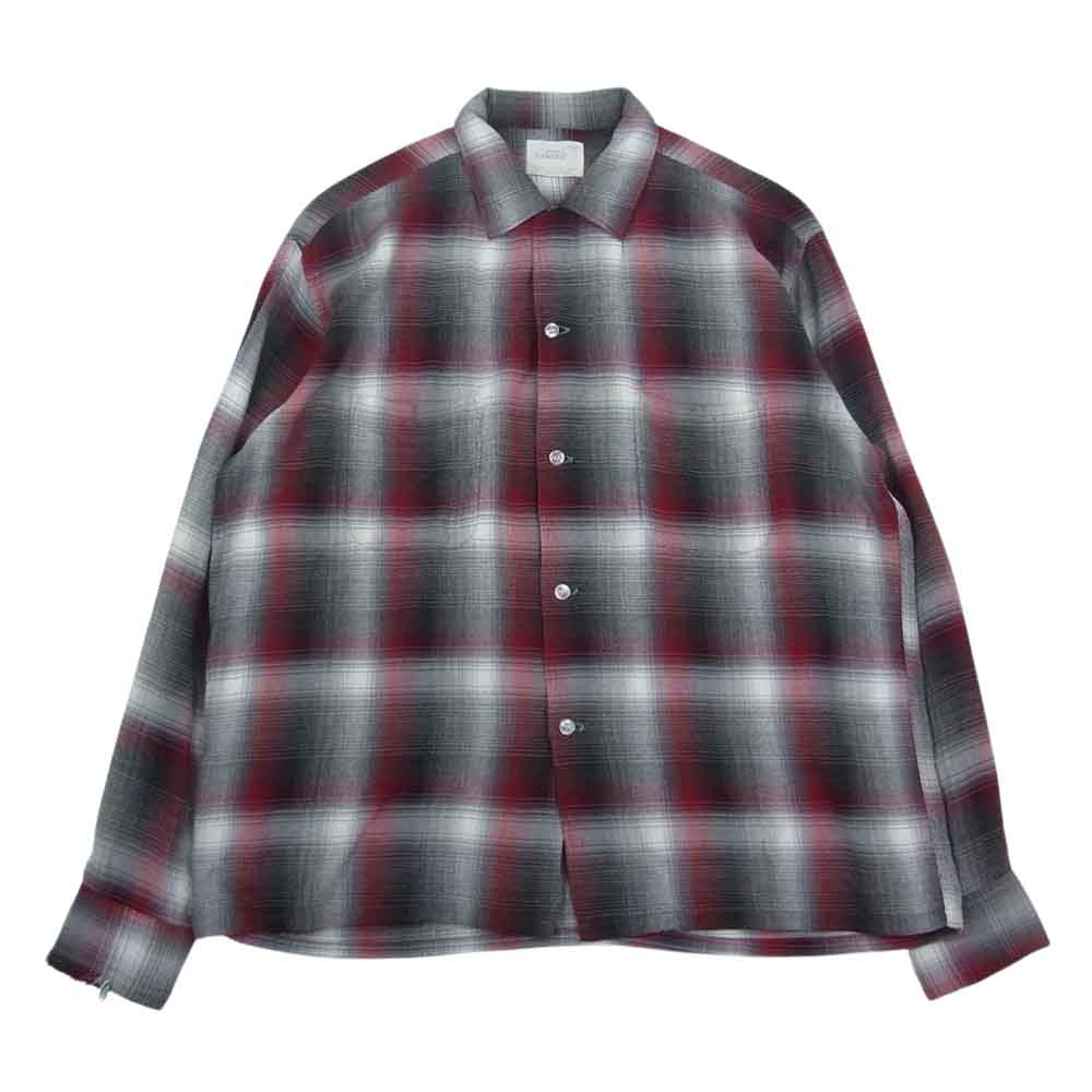 タウンクラフト 船タグ 60s シャドーチェック レーヨンシャツ レッド グレー系 レッド系【中古】