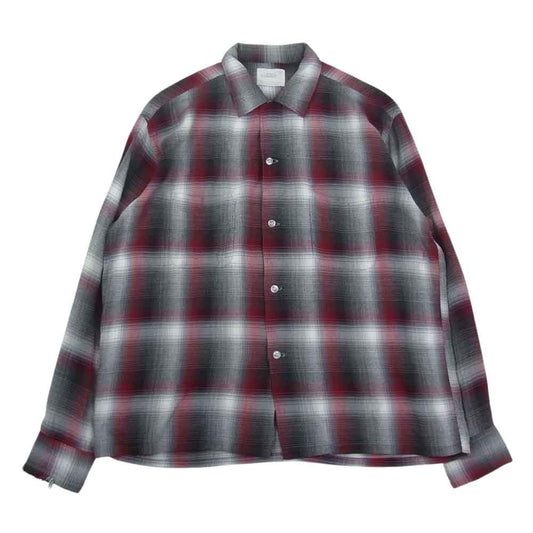 タウンクラフト 船タグ 60s シャドーチェック レーヨンシャツ レッド グレー系 レッド系【中古】