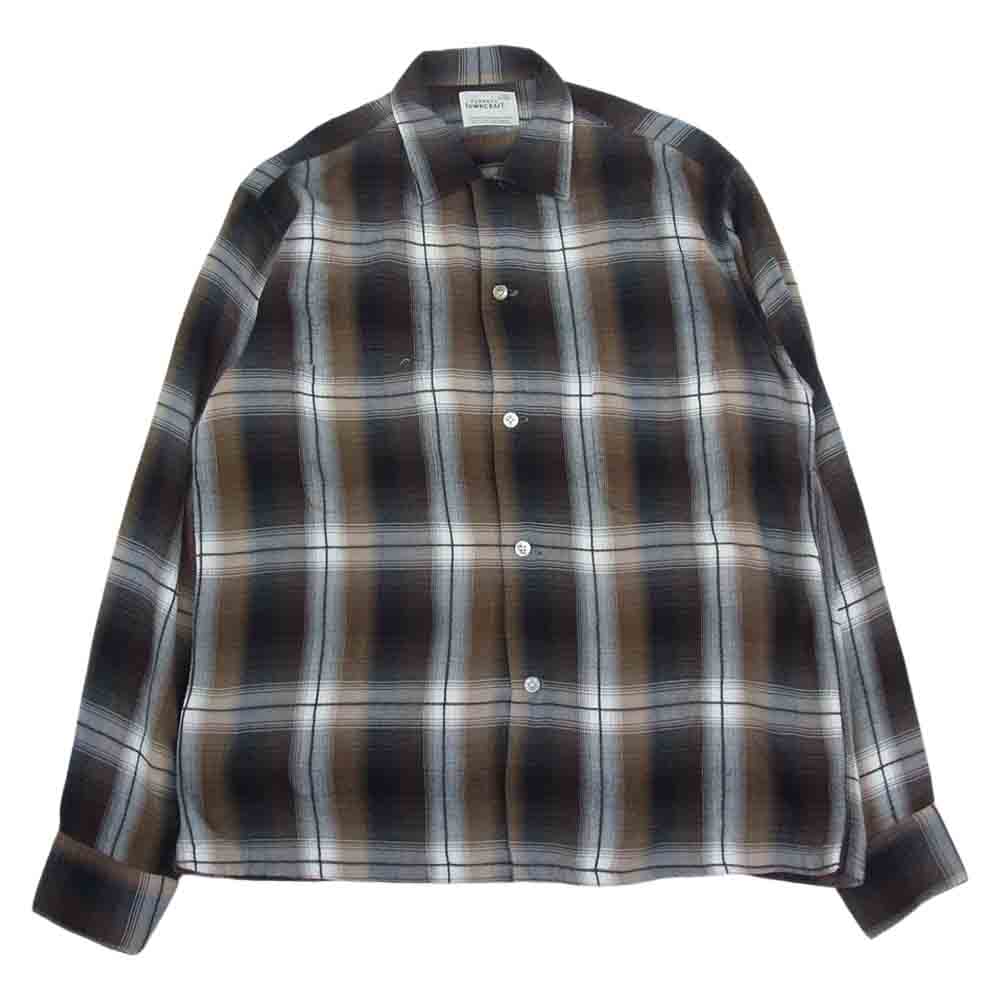 タウンクラフト 船タグ 60s シャドーチェック レーヨンシャツ ブラウン ブラウン系 M【中古】