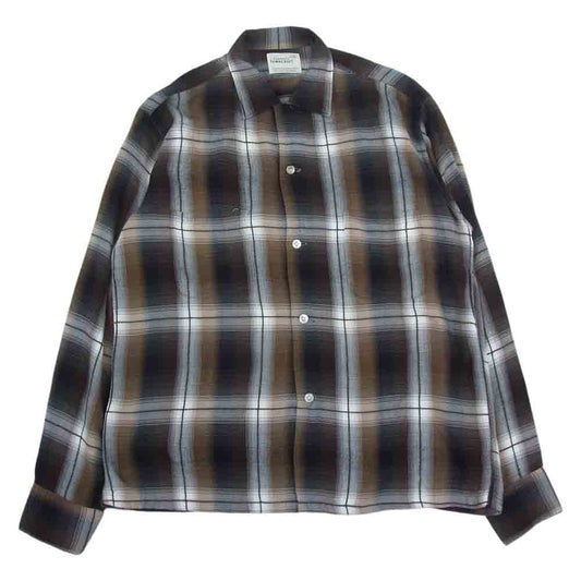 タウンクラフト 船タグ 60s シャドーチェック レーヨンシャツ ブラウン ブラウン系 M【中古】