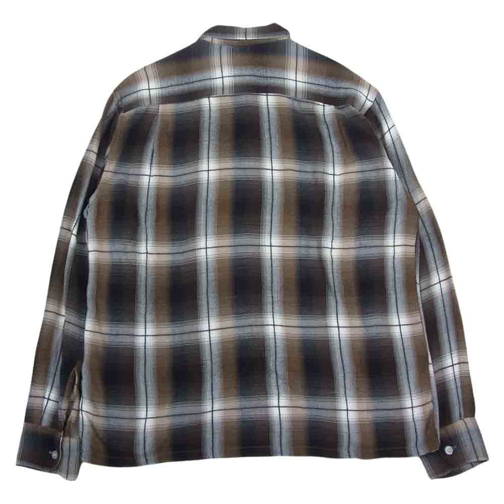 タウンクラフト 船タグ 60s シャドーチェック レーヨンシャツ ブラウン
