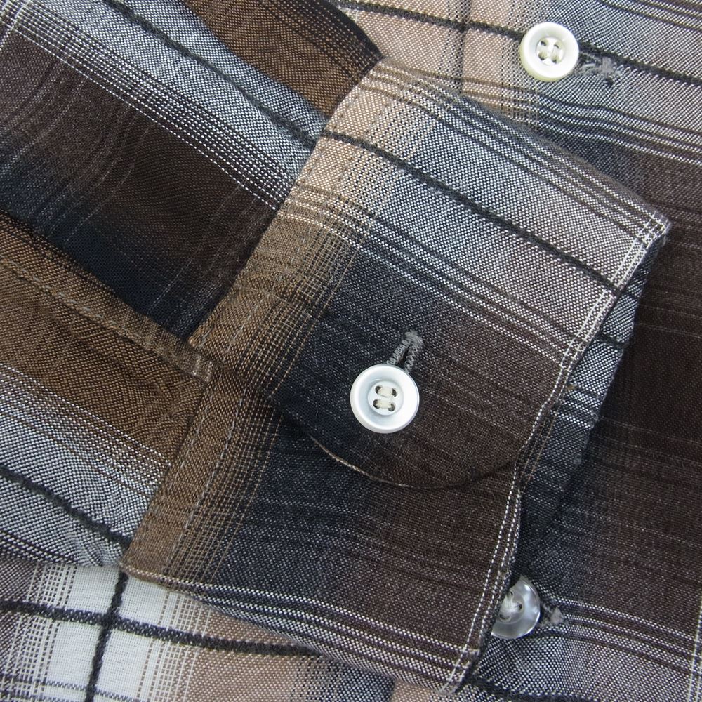 タウンクラフト 船タグ 60s シャドーチェック レーヨンシャツ ブラウン ブラウン系 M【中古】