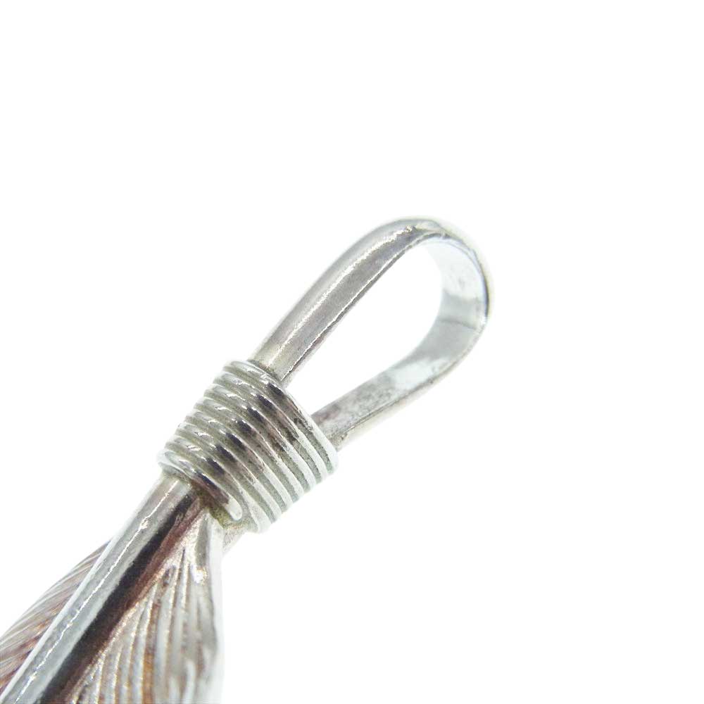 WINGROCK ウィングロック 先金 K18 特大 フェザー ネックレス ペンダント トップ シルバー ゴールド系 シルバー系【中古】