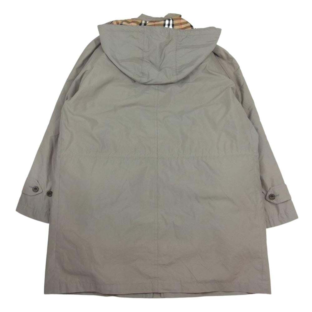 BURBERRY バーバリー 中綿 チェック ライナー付き 着脱式フード付き コート  カーキ系 M【中古】