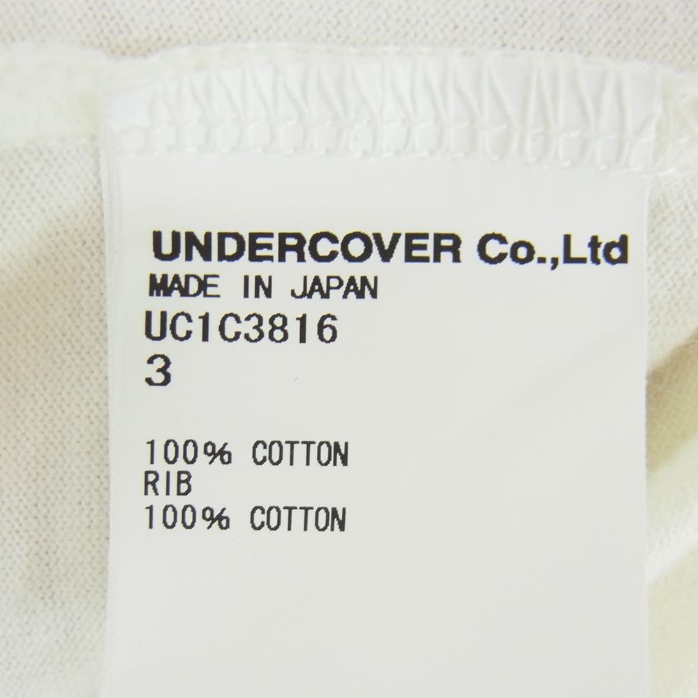UNDERCOVER アンダーカバー 23SS  UC1C3816 PINK FLOID ピンクフロイド S/S TEE  グラフィック コットン 半袖 Tシャツ ホワイト系 3【中古】