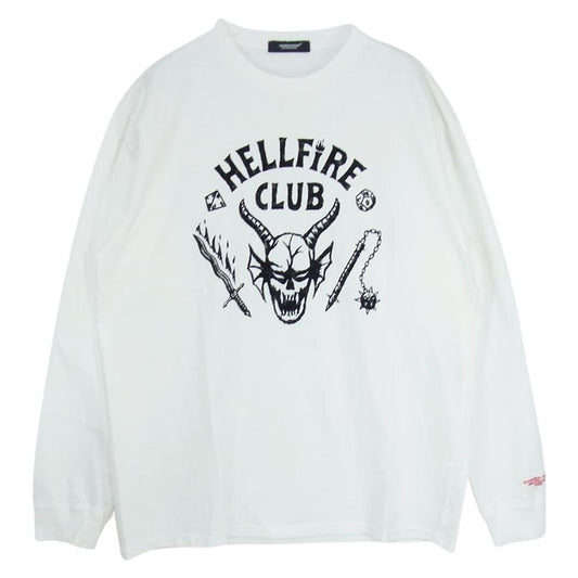 UNDERCOVER アンダーカバー 22AW UC2B9819-1  Netflix Stranger Things Hellfire Club クルーネック 長袖 TEE Tシャツ ホワイト系 4【新古品】【未使用】【中古】