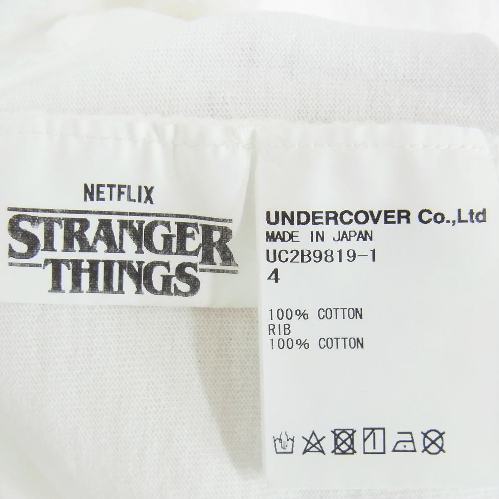 UNDERCOVER アンダーカバー 22AW UC2B9819-1  Netflix Stranger Things Hellfire Club クルーネック 長袖 TEE Tシャツ ホワイト系 4【新古品】【未使用】【中古】