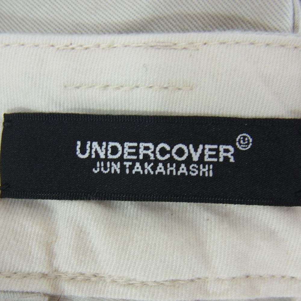 UNDERCOVER アンダーカバー 23SS UC1C4511 チノクロス ランダム切替 ダメージ ワークパンツ オフホワイト系 4【中古】