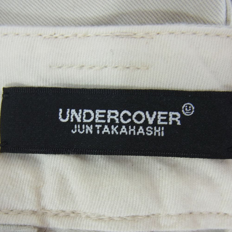 UNDERCOVER アンダーカバー 23SS UC1C4511 チノクロス ランダム切替 ダメージ ワークパンツ オフホワイト系 4【中古】