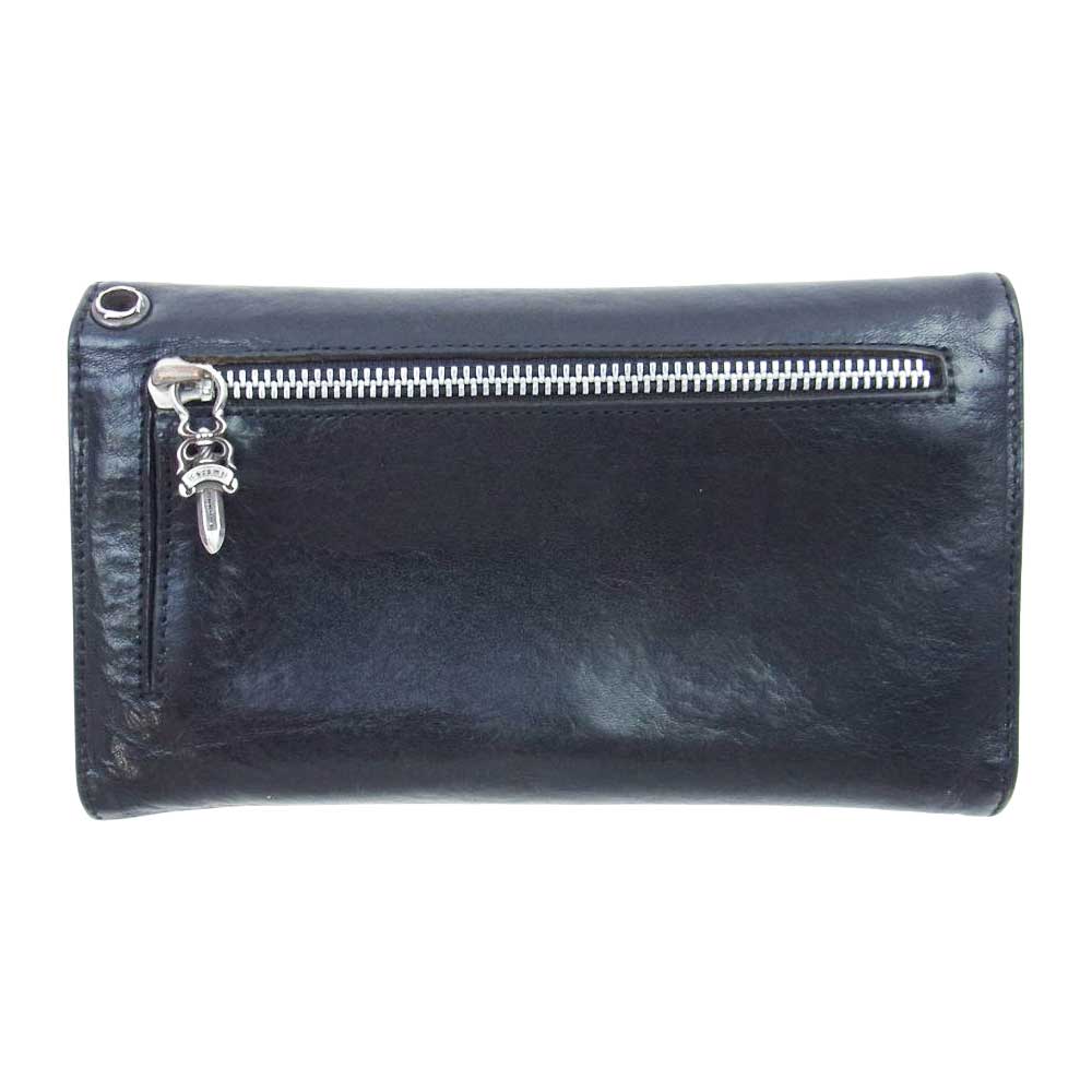 CHROME HEARTS クロムハーツ（原本無） WAVE CROSS BALL ウェーブ クロスボール ウォレット ブラック系【中古】