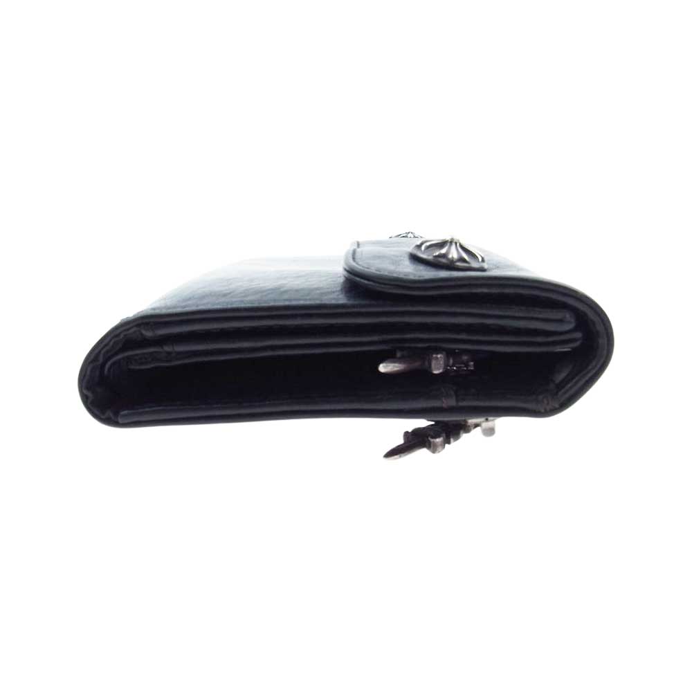 CHROME HEARTS クロムハーツ（原本無） WAVE CROSS BALL ウェーブ クロスボール ウォレット ブラック系【中古】