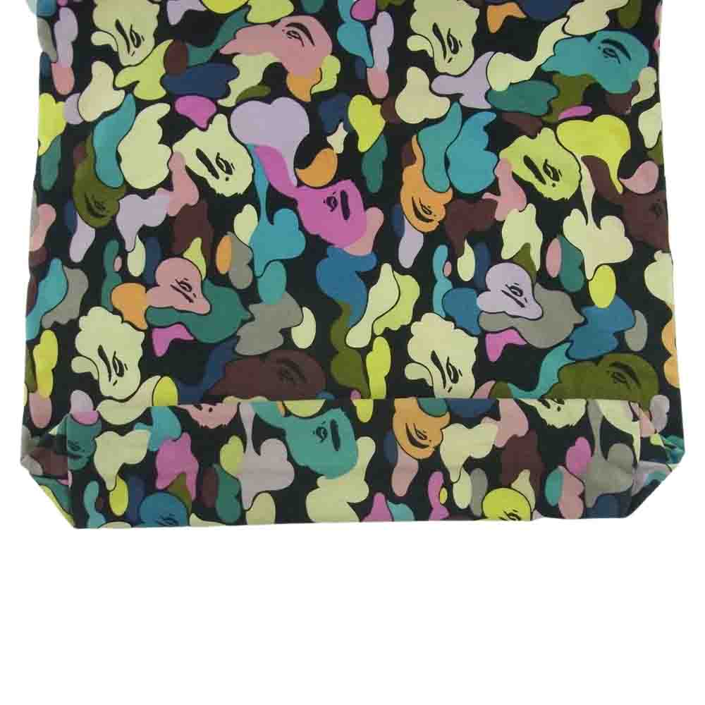 A BATHING APE アベイシングエイプ マルチカモ トート バッグ multi camo tote bag コットン 日本製 マルチカラー系【中古】