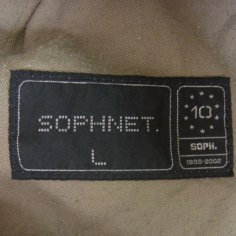 SOPHNET. ソフネット SOPH-89069 ヘリンボーン カーゴ パンツ ベージュ系 L【中古】