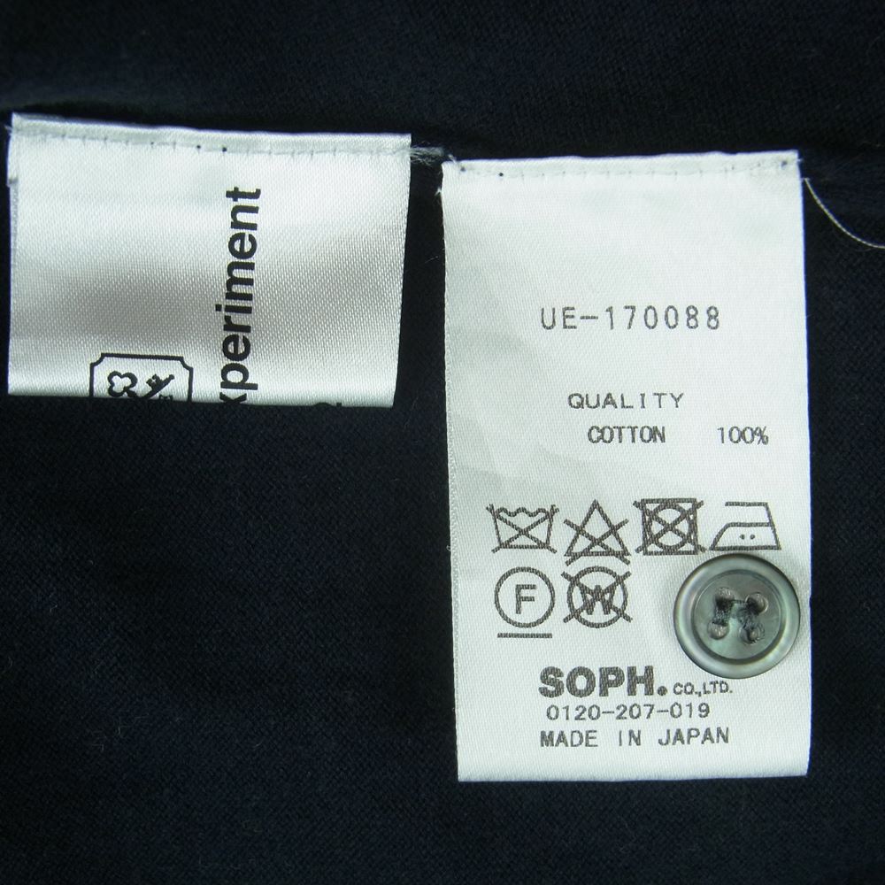 uniform experiment ユニフォームエクスペリメント UE-170088 KNIT POLO 半袖 ポロ シャツ コットン 日本製 ブラック系 2【中古】
