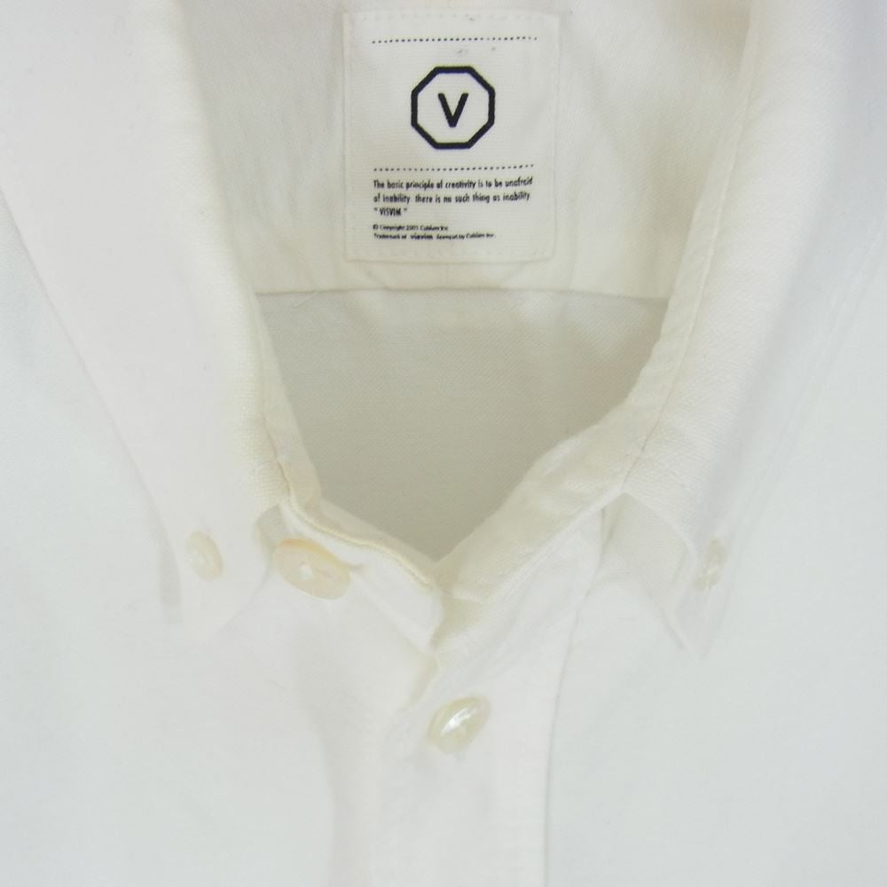 VISVIM ビズビム サイドチマヨ 半袖 BD シャツ ホワイト系 S【中古】