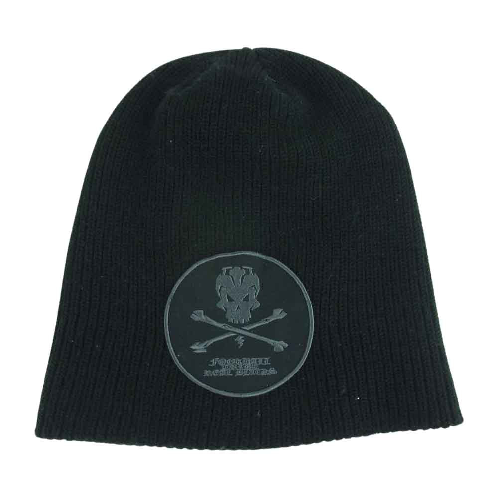 F.C.R.B. エフシーアールビー F.C.Real Bristol ブリストル スカル ワッペン ニット キャップ 帽子 ブラック系 58cm【中古】