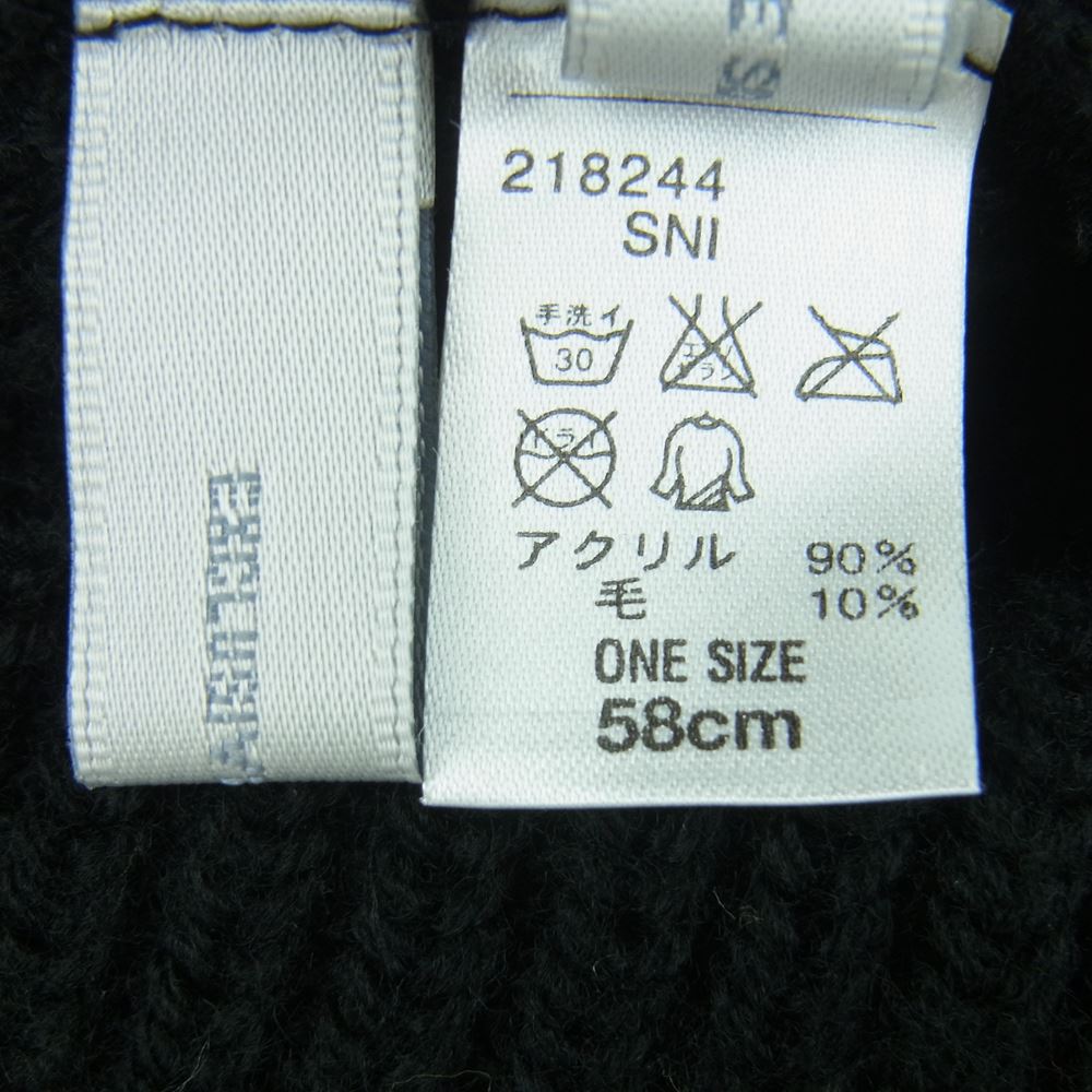 F.C.R.B. エフシーアールビー F.C.Real Bristol ブリストル スカル ワッペン ニット キャップ 帽子 ブラック系 58cm【中古】
