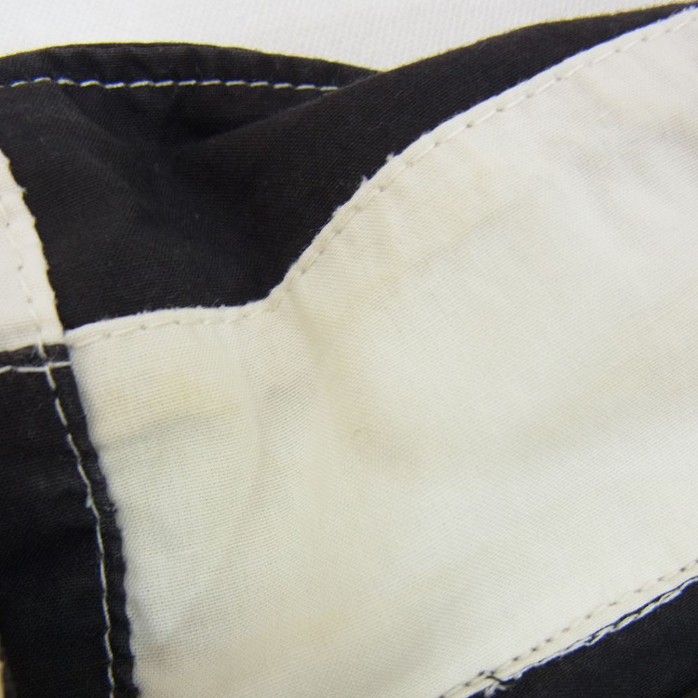 RRL ダブルアールエル オープンカラー 半袖 パッチワーク ブロック チェック シャツ ブラック系 M【中古】
