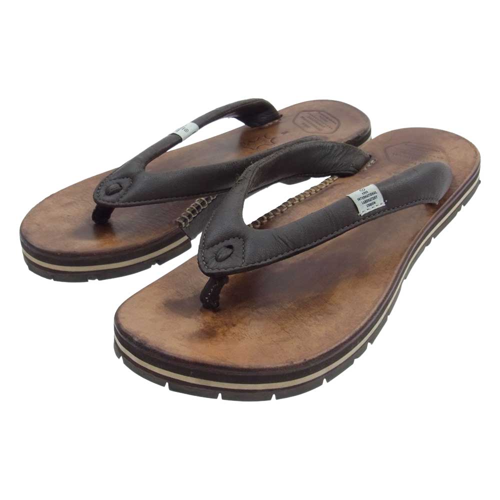 VISVIM ビズビム LAMA SANDAL-FOLK ラマ レザー サンダル ブラウン系 M【中古】