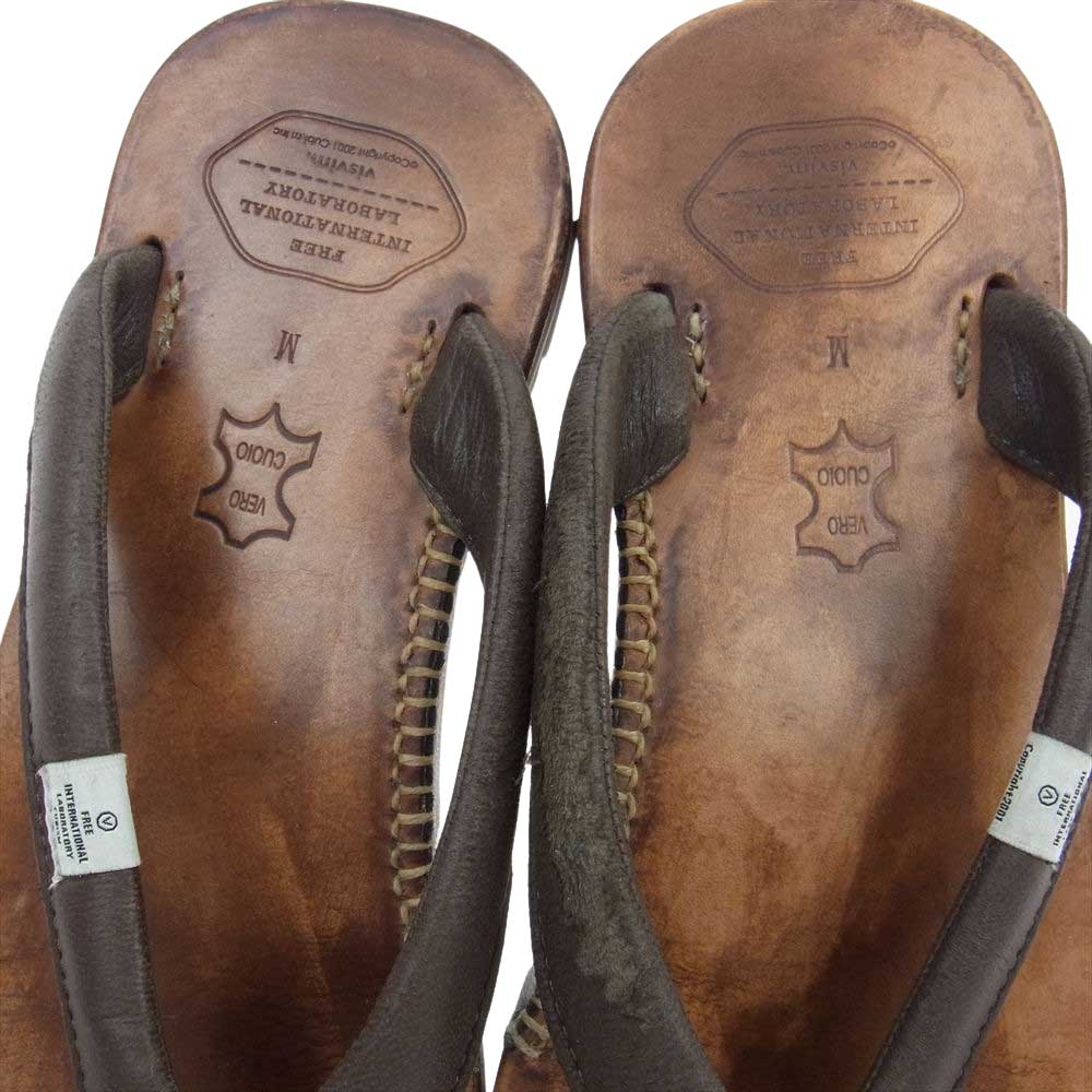 VISVIM ビズビム LAMA SANDAL-FOLK ラマ レザー サンダル ブラウン系 M【中古】