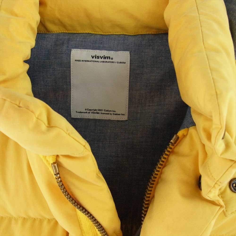 VISVIM ビズビム VS0001968 ADVENTURA DOWN VEST ダウンベスト  イエロー系 2【中古】