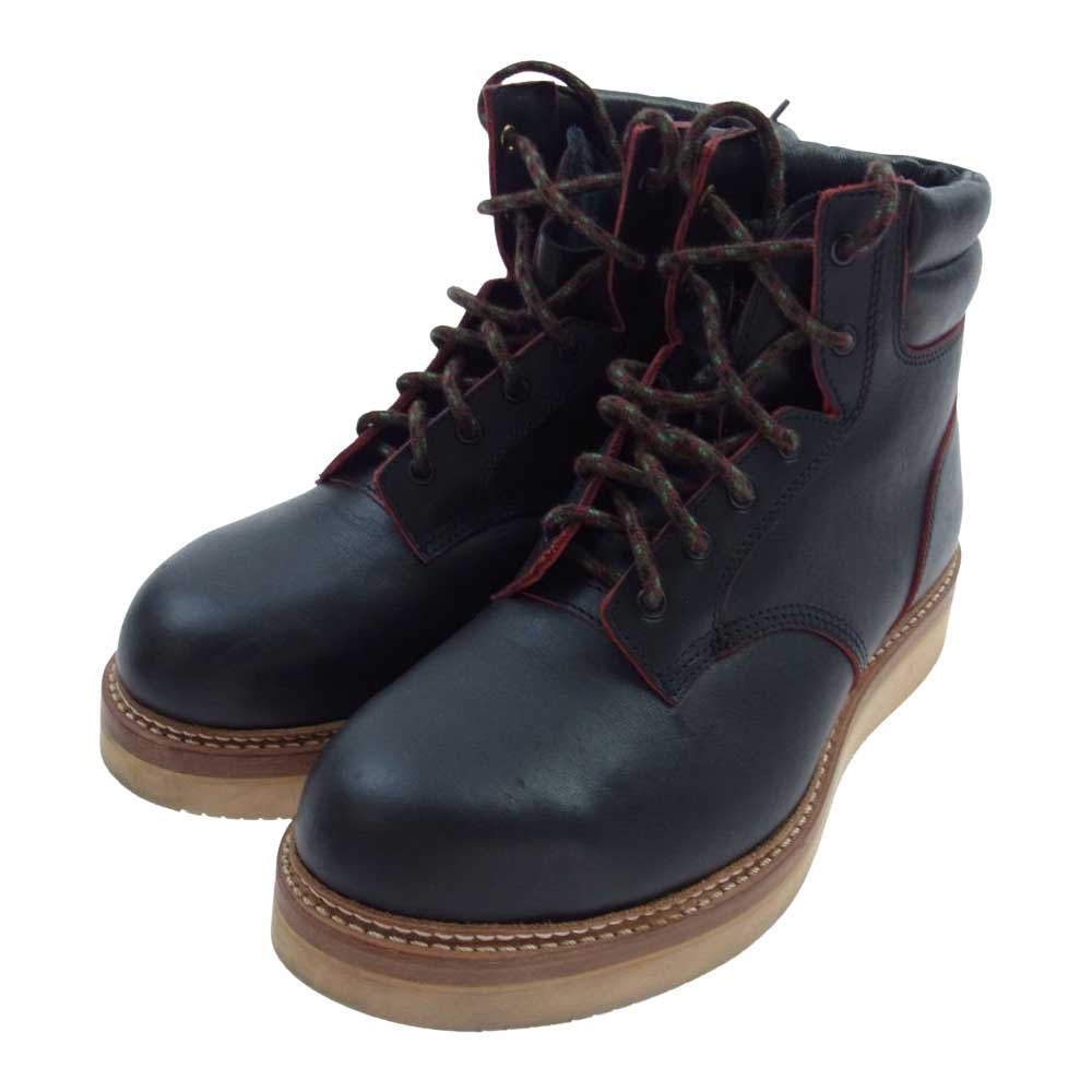 メイド イン ジーエム ジャパン  UM02  × SHANTii シャンティ good for you レースアップ ワーク ブーツ ダークブラウン系 8.5【中古】