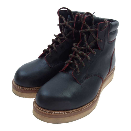 メイド イン ジーエム ジャパン  UM02  × SHANTii シャンティ good for you レースアップ ワーク ブーツ ダークブラウン系 8.5【中古】