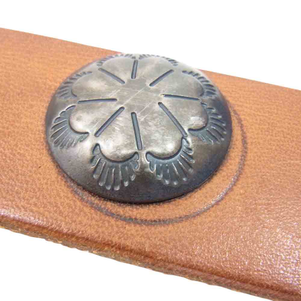 VISVIM ビズビム CONCHO BELT コンチョ レザー ベルト ブラウン系【中古】