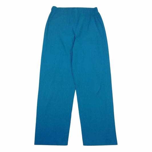 ISSEY MIYAKE イッセイミヤケ me ミー MI22KF381 プリーツ加工 ロング パンツ ブルー ターコイズブルー系【中古】