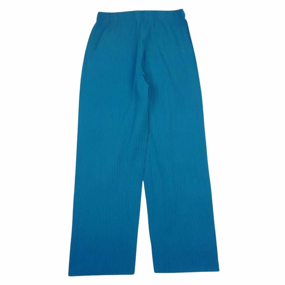 ISSEY MIYAKE イッセイミヤケ me ミー MI22KF381 プリーツ加工 ロング パンツ ブルー ターコイズブルー系【中古】