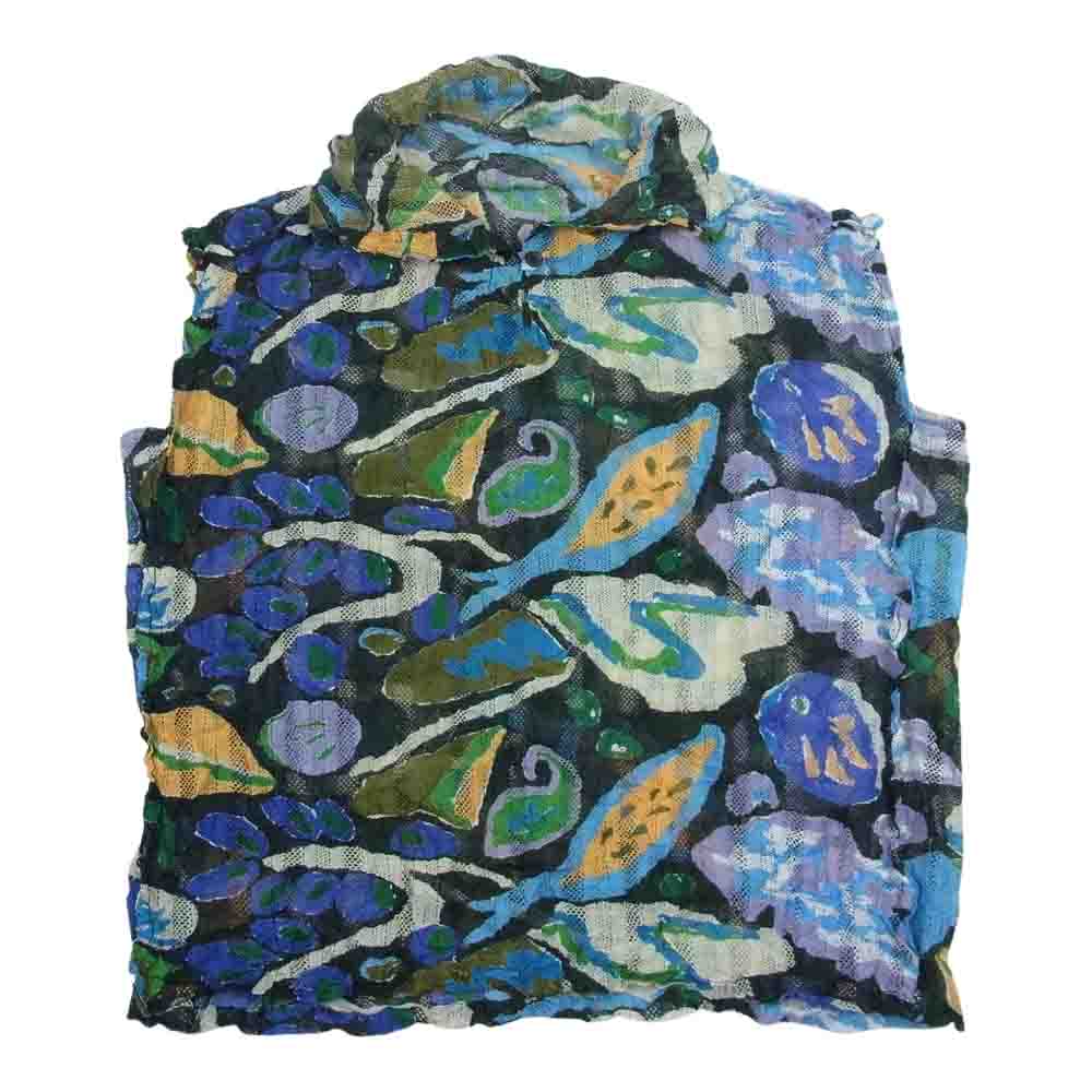 ISSEY MIYAKE イッセイミヤケ me ミー MI22JK922 メッシュ フラワー 総柄 ノースリーブ ブラウス マルチカラー系【中古】