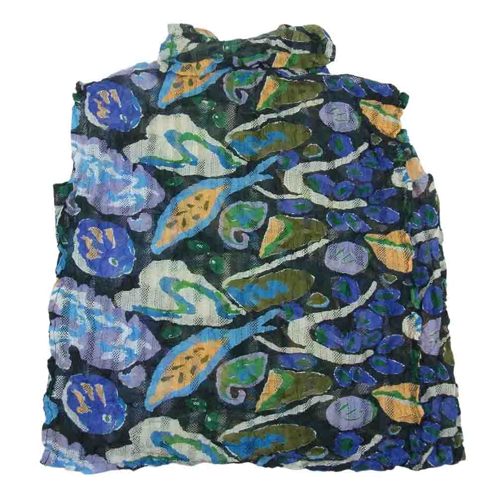 ISSEY MIYAKE イッセイミヤケ me ミー MI22JK922 メッシュ フラワー 総柄 ノースリーブ ブラウス マルチカラー系【中古】