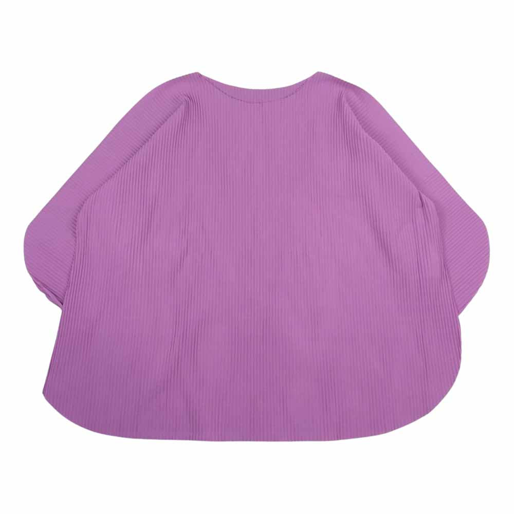 ISSEY MIYAKE イッセイミヤケ me ミー MI12KK622 プリーツ加工 ラウンドスリーブ カットソー ピンク系【中古】