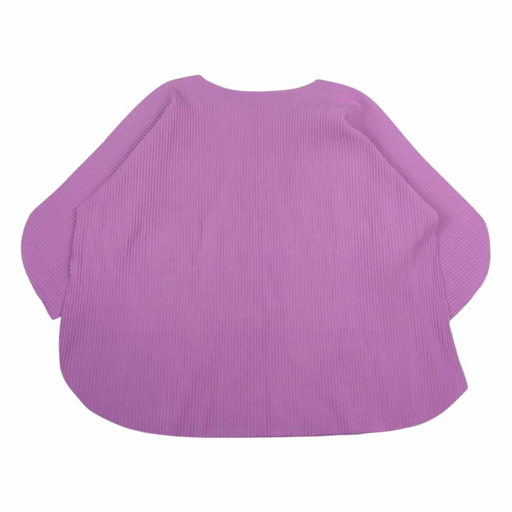 ISSEY MIYAKE イッセイミヤケ me ミー MI12KK622 プリーツ加工 ラウンドスリーブ カットソー ピンク系【中古】