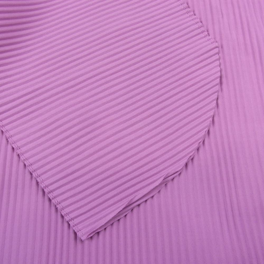 ISSEY MIYAKE イッセイミヤケ me ミー MI12KK622 プリーツ加工 ラウンドスリーブ カットソー ピンク系【中古】