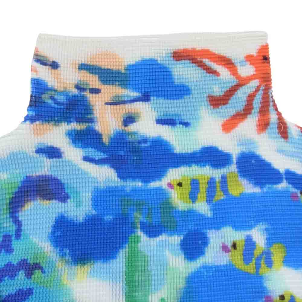 ISSEY MIYAKE イッセイミヤケ me ミー 23SS MI31FJ531 ボックスプリーツ ボトル ネック ロング スリーブ MERMAID マーメイド カットソー マルチカラー系【中古】