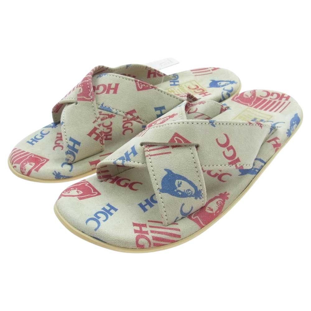 HYSTERIC GLAMOUR ヒステリックグラマー 02231qs01 × ISRAND SLIPPER アイランドスリッパ HGC柄 クロスストラップ サンダル MULTI マルチカラー系 27cm【新古品】【未使用】【中古】
