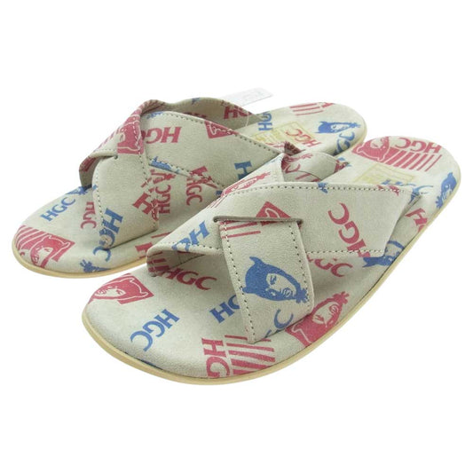 HYSTERIC GLAMOUR ヒステリックグラマー 02231qs01 × ISRAND SLIPPER アイランドスリッパ HGC柄 クロスストラップ サンダル MULTI マルチカラー系 27cm【新古品】【未使用】【中古】